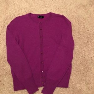 Lord and Taylor cashmere purple cardigan xs